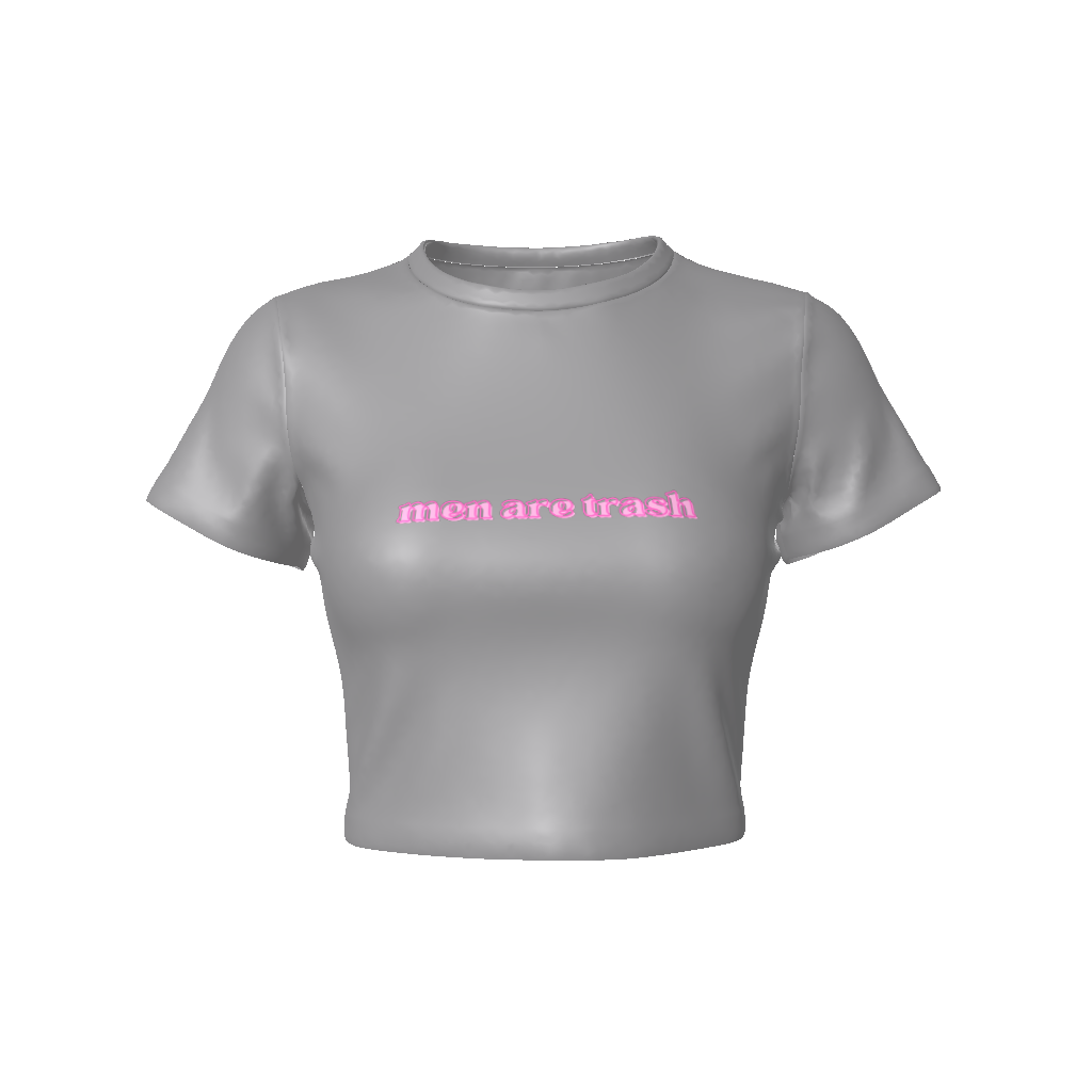 MEN ARE TRASH Fitted Crop Tee