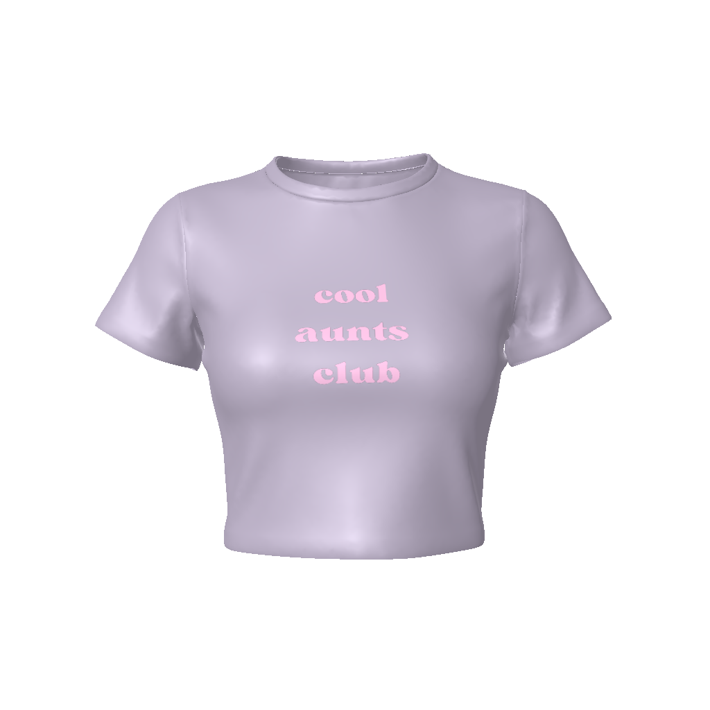 COOL AUNTS CLUB Fitted Crop Tee