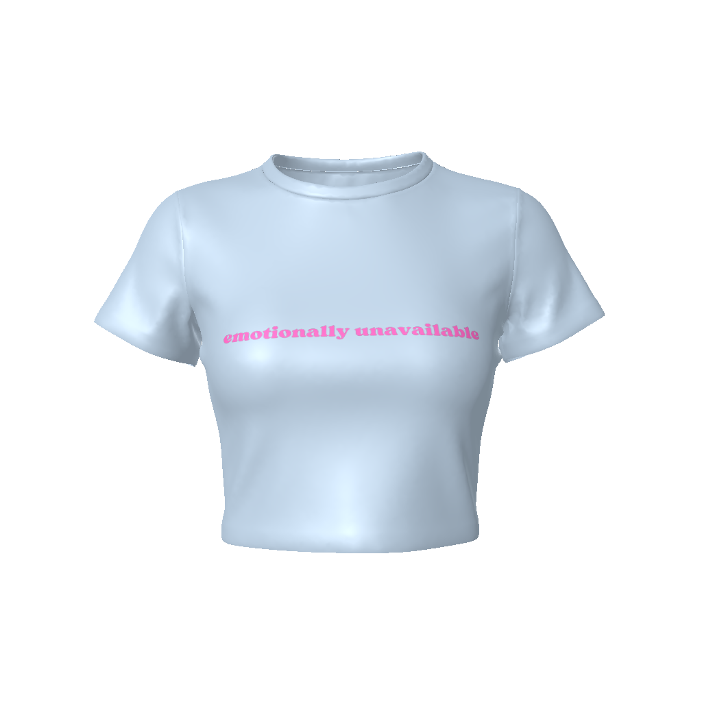 EMOTIONALLY UNAVAILABLE Fitted Crop Tee